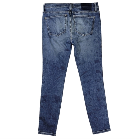The Great The Almost Skinny Jeans Dark Denim With Shaded Patterns Size 27 - Picture 2 of 9